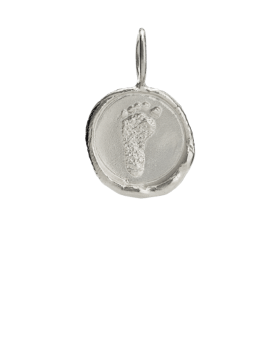 Organic Footprint White Gold Keepsake Pendant II